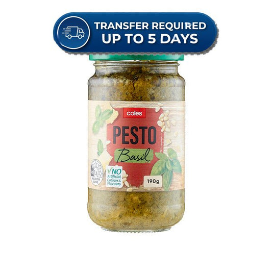 Coles Pesto Basil 190g -(Extended Dispatch)