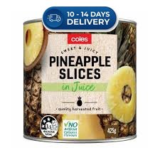 Coles Pineapple Slices IN Juice  425g -(Extended Dispatch)