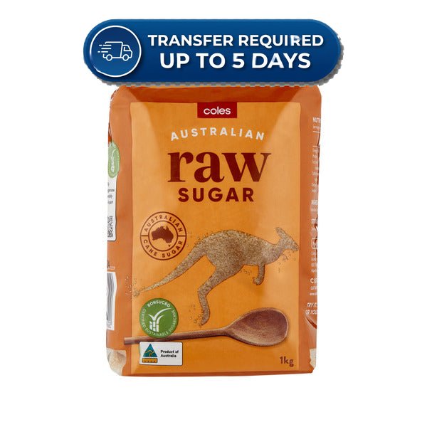 coles raw sugar 1kg -(Extended Dispatch)