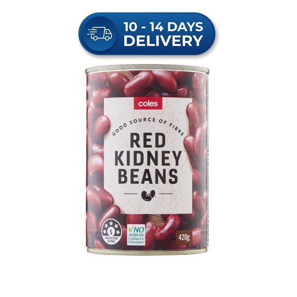 Coles Beans Red Kidney 420g -(Extended Dispatch)