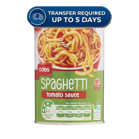 Coles Spaghetti Tomato Sauce 420g -(Extended Dispatch)
