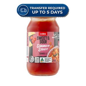Coles Simmer Sauce Sweet & Sour 500g -(Extended Dispatch)