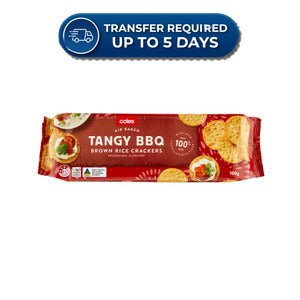 Coles Crackers Rice Tangy BBQ 100g -(Extended Dispatch)