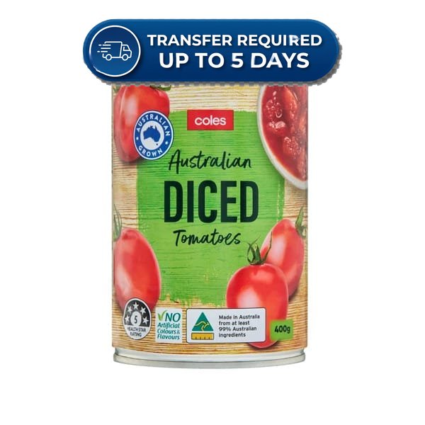 Coles Tomatoes Australian Diced 400g -(Extended Dispatch)