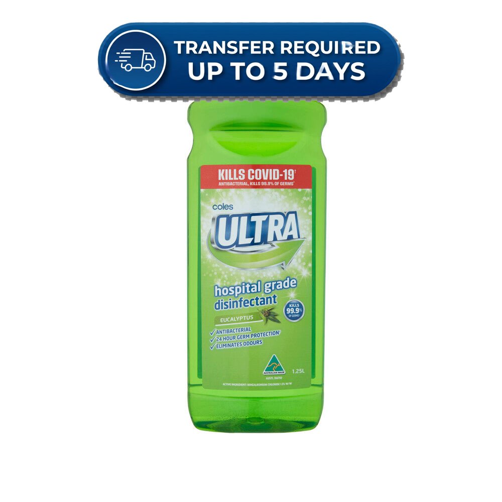 Coles Ultra Disinfectant Eucalyptus  1.25L -(Extended Dispatch)