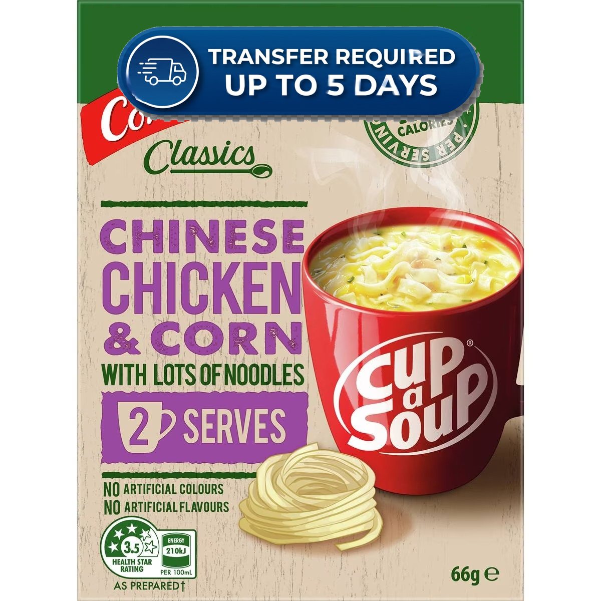Continental Cup A Soup Chinese Chicken & Corn (2pk) 66g -(Extended Dispatch)