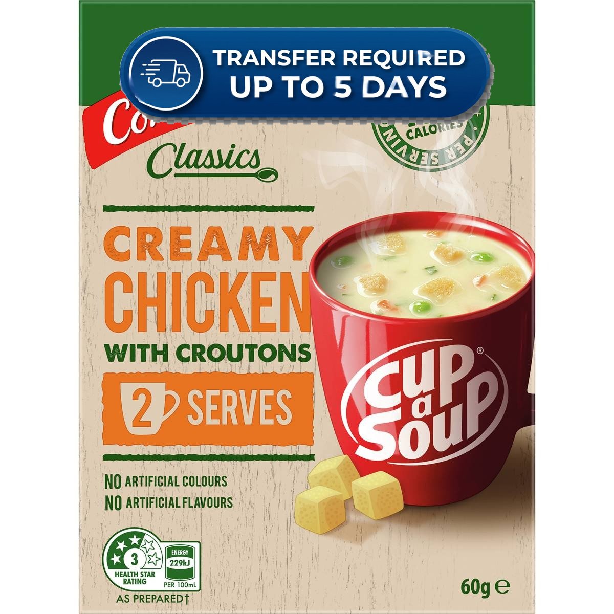 Continental Cup A Soup Creamy Chicken with Croutons (2pk) 60g -(Extended Dispatch)