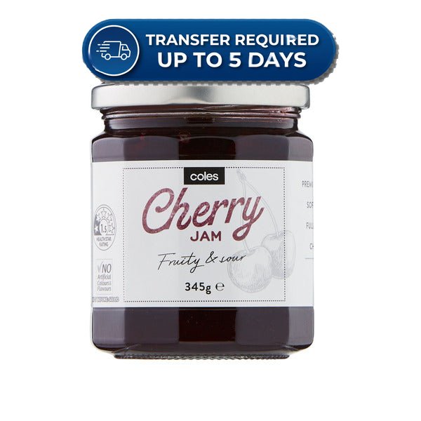 Coles Jam Premium Cherry 345g -(Extended Dispatch)
