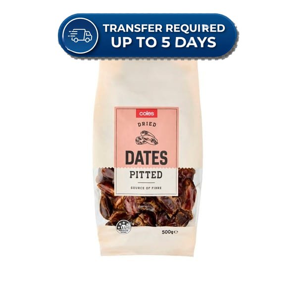Coles Fruit Pitted Dates 500g -(Extended Dispatch)