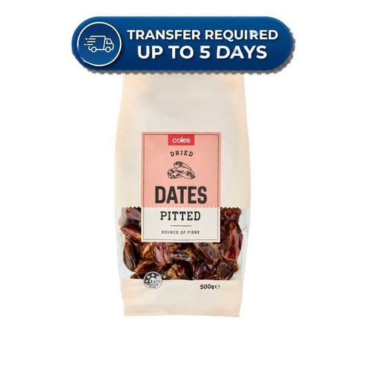 Coles Fruit Pitted Dates 500g -(Extended Dispatch)