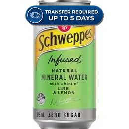 Schweppes Can Infused Lime & Lemon 375ml -(Extended Dispatch)