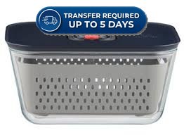 Curtis Stone Glass Container - 2.3L Large glass container with lid, basket and divider -(Extended Dispatch)