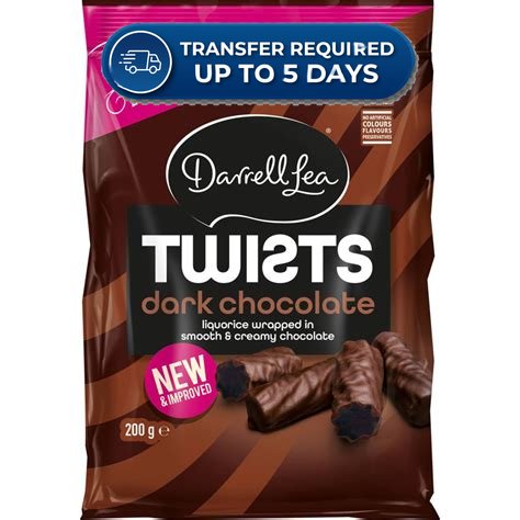 Darrell Lea Twists Dark Chocolate Liquorice 250g -(Extended Dispatch)