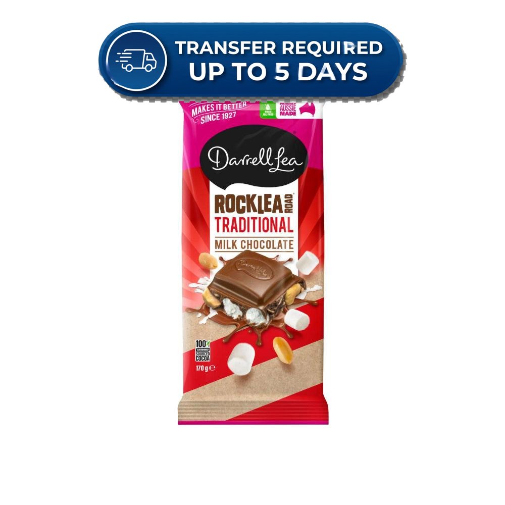 Darrell Lea Rocklea Road Block Traditional Chocolate 170g -(Extended Dispatch)
