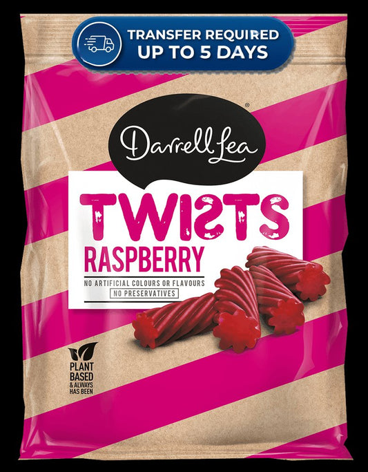Darrell Lea Twists Raspberry 280g -(Extended Dispatch)