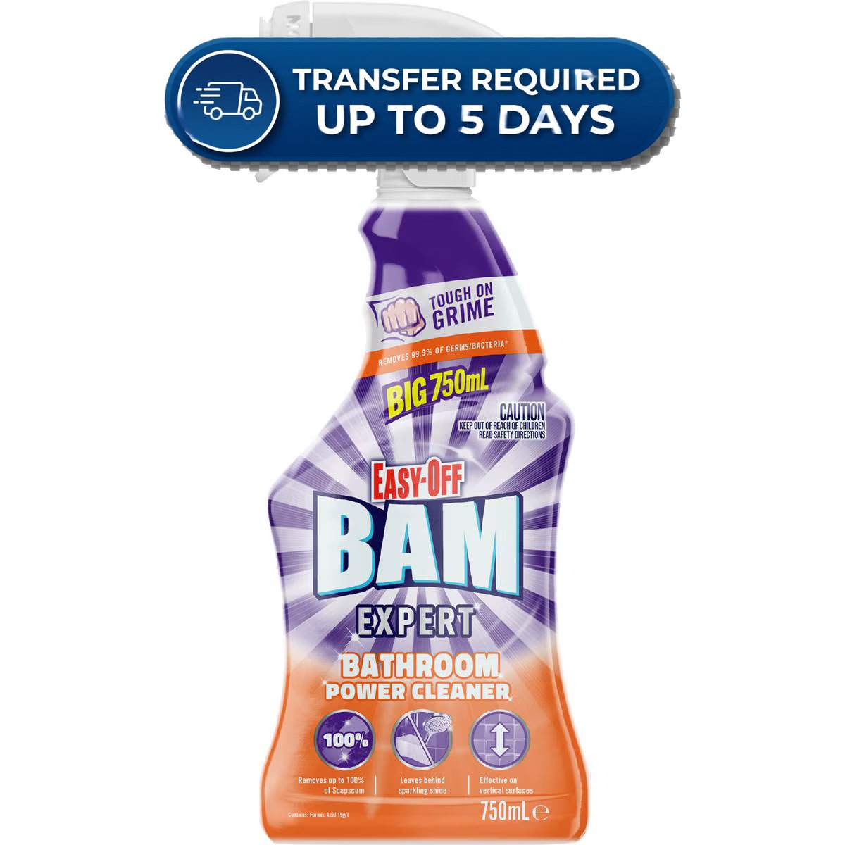 Easy Off Bam Bathroom Cleaning Spray 750mL -(Extended Dispatch)