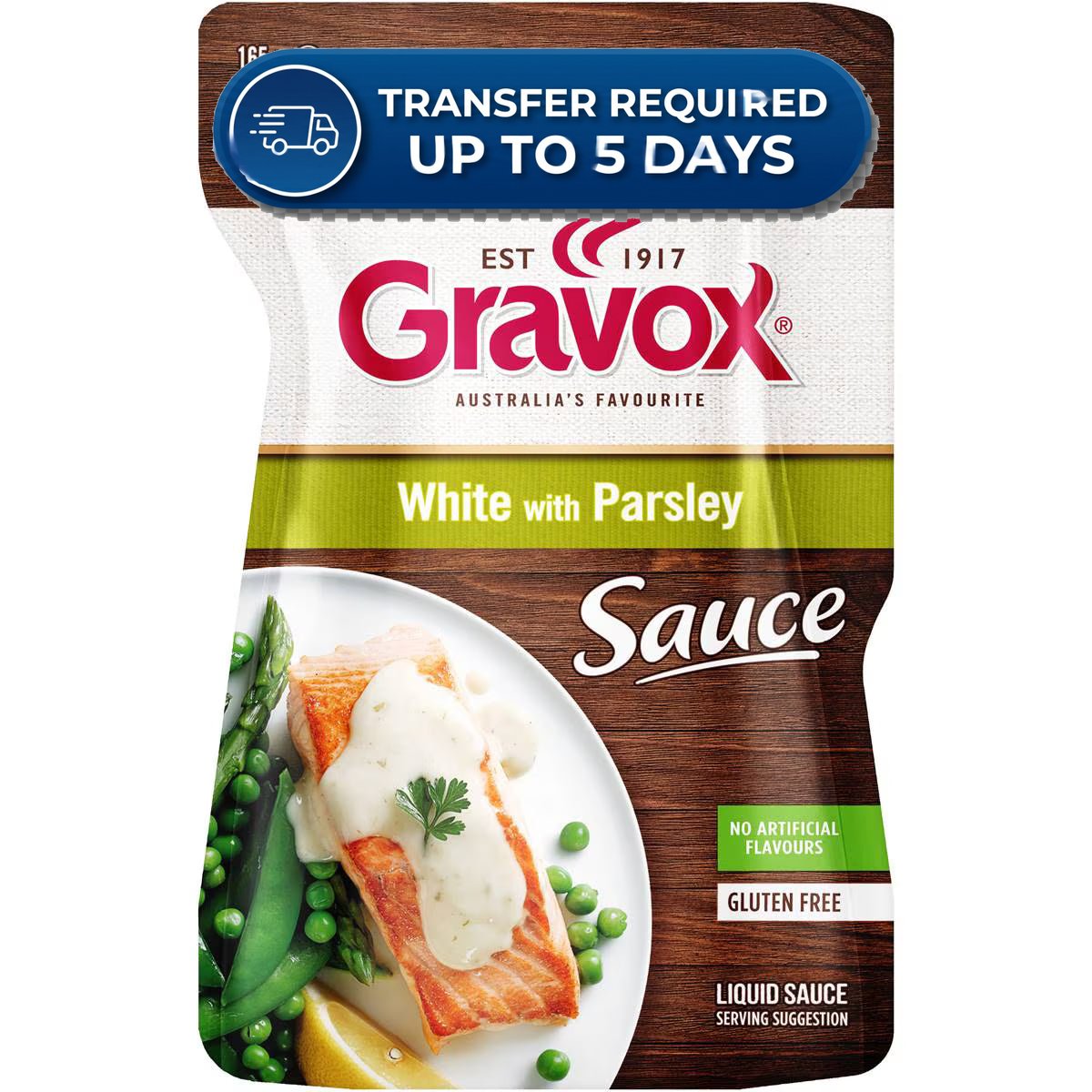 Gravox Parsley White Finishing Liquid Sauce Pouch 165g -(Extended Dispatch)