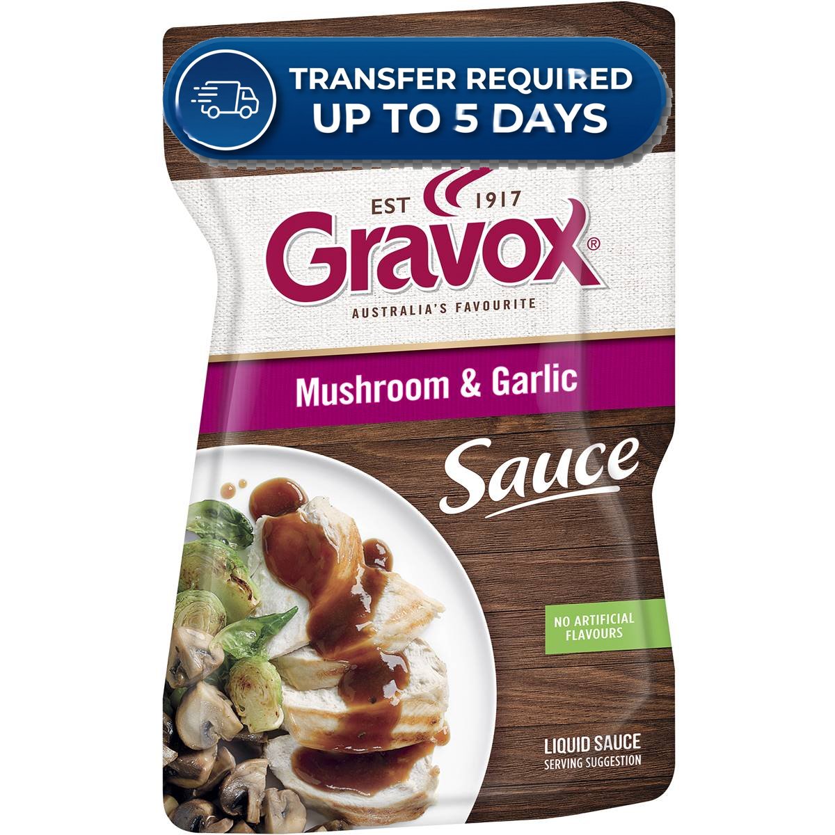 Gravox Pouch Sauce Mushroom & Garlic 165g -(Extended Dispatch)
