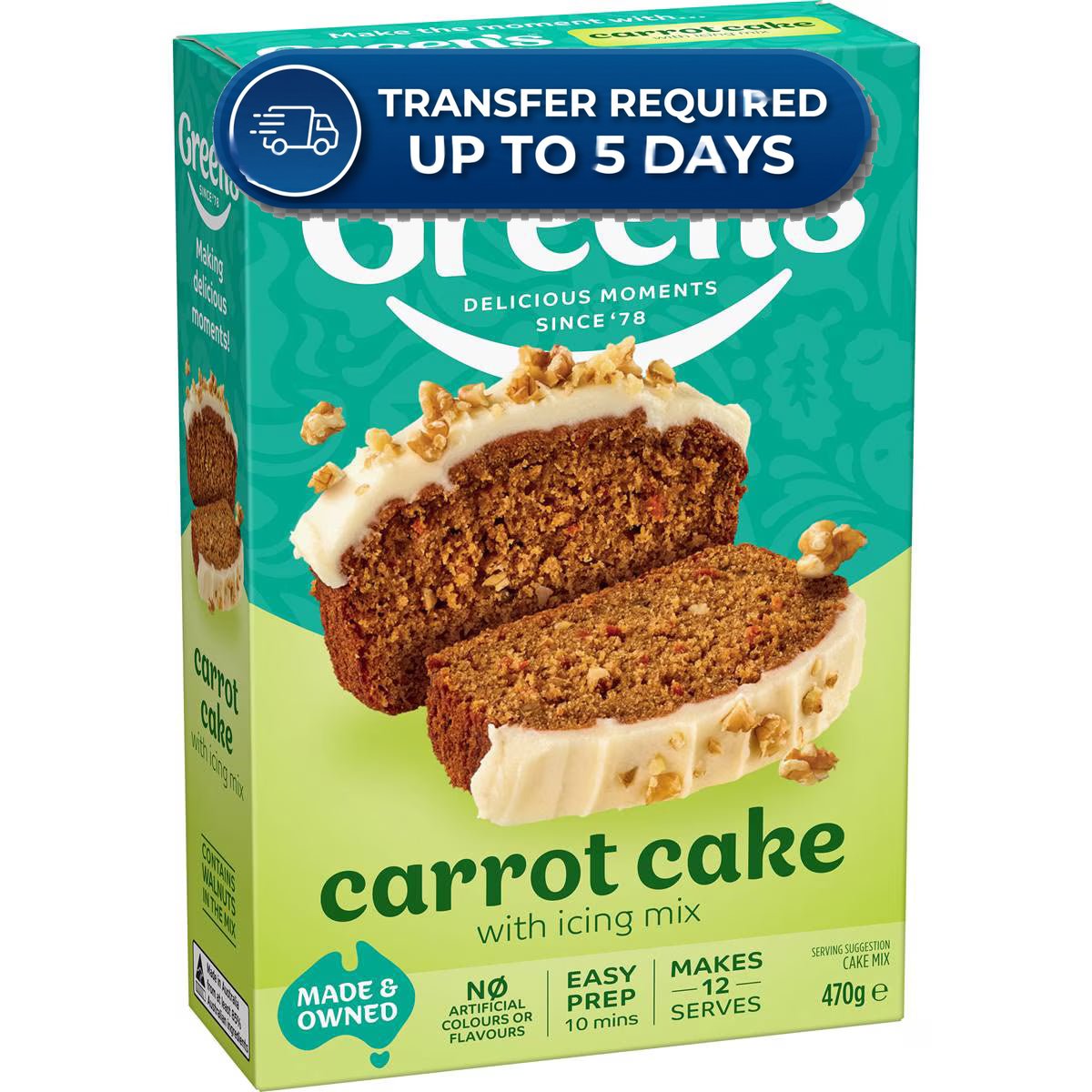 Green's Cake Mix Traditional Carrot 470g -(Extended Dispatch)