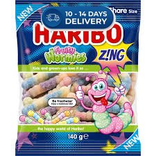 Haribo Fruity Wormies Share Size 140g -(Extended Dispatch)