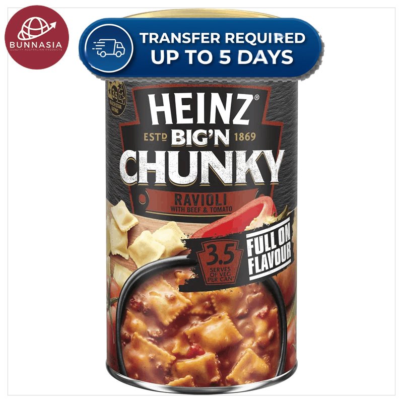 Heinz Soup Big N Chunky Ravioli with Beef & Tomato 535g -(Extended Dispatch)