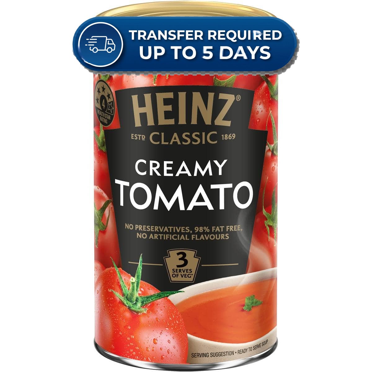 Heinz Soup Classic Creamy Tomato 535g -(Extended Dispatch)