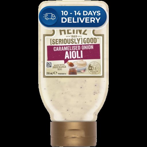 Heinz Seriously Good Caramelised Onion Aioli 295mL -(Extended Dispatch)