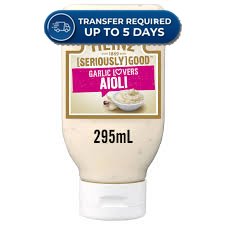 Heinz Seriously Good Flavoured Mayonnaise Garlic Lovers Aioli 295mL -(Extended Dispatch)