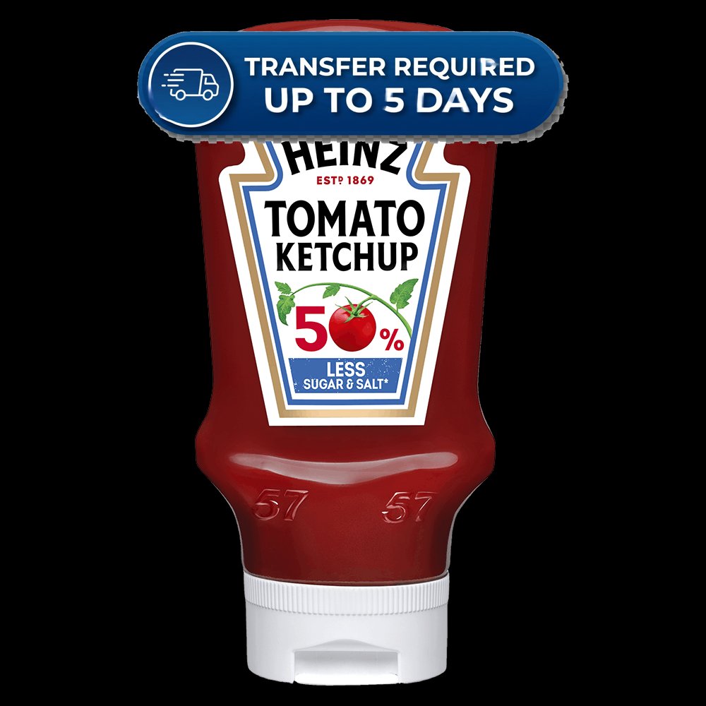 Heinz Tomato Ketchup 50% Less Sugar & Salt 500ml -(Extended Dispatch)