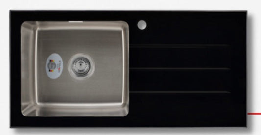 Hafele Sink Glass 1000x500x208 (567.23.30201)