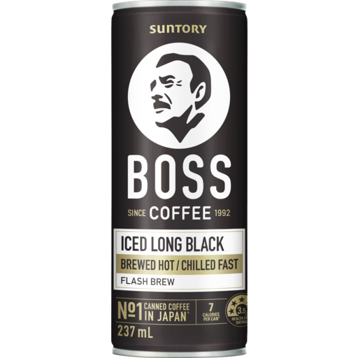Suntory Boss Coffee Iced Long Black 237mL