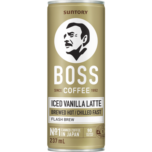 Approaching or Just Over Best Before Date – Suntory Boss Coffee Iced Vanilla Latte 237mL