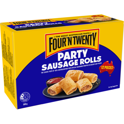 Four N Twenty Party Sausage Rolls 12 Pack 500g