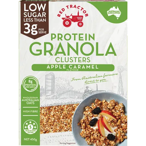 Red Tractor Protein Granola Apple Caramel 450g