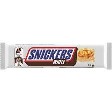 Approaching or Just Over Best Before Date –  Snickers White Chocolate Bar Caramel Peanuts 42g