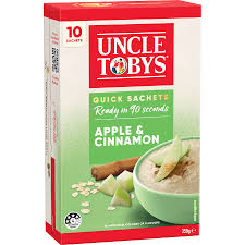 Uncle Tobys Oats Quick Sachets Apple Cinnamon 350g