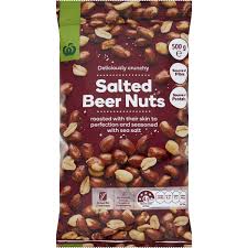 Woolworths Salted Beer Nuts 500g