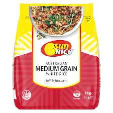 Sunrice Premium midium Grain white Rice 1kg