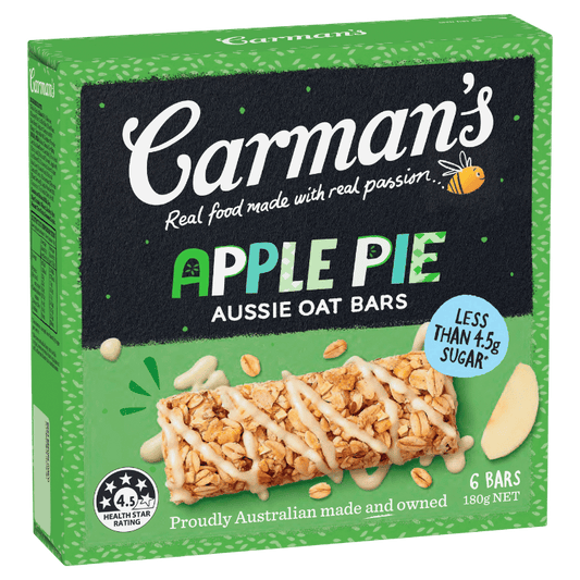 Carman's Aussie Oat Bars Apple Pie 6 pack