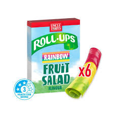 Uncle Tobys Rainbow Fruit Salad Roll Ups School Lunchbox Snacks