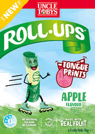 Uncle Tobys Roll Ups Apple Funprint 94g