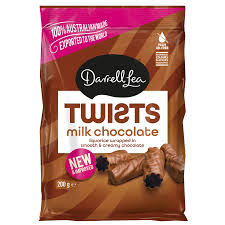 Darrell Lea Twists Milk Chocolate Liquorice 200g