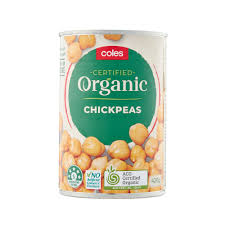 Coles Beans Organic Chick Peas 420g