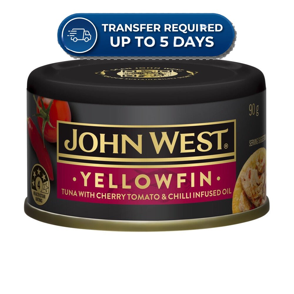 John West Tuna Yellowfin Cherry Tomato & Chilli Infused Oil 90g -(Extended Dispatch)