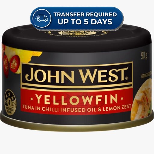 John West Tuna Yellowfin Chilli Infused Oil & Lemon Zest 90g -(Extended Dispatch)