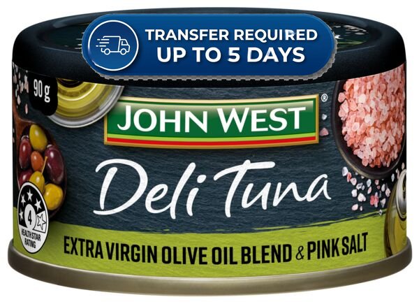 John West Tuna Yellowfin Extra Virgin Olive Oil Blend & Pink Salt 90g -(Extended Dispatch)