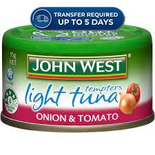 John West Tuna Tempters Onion & Tomato Light 95g -(Extended Dispatch)