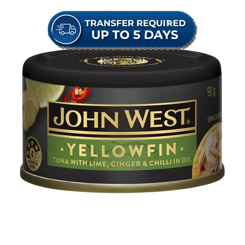 John West Tuna Yellowfin Lime, Ginger & Chilli Oil 90g -(Extended Dispatch)