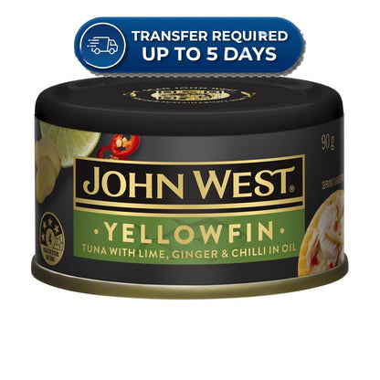 John West Tuna Yellowfin Lime, Ginger & Chilli Oil 90g -(Extended Dispatch)