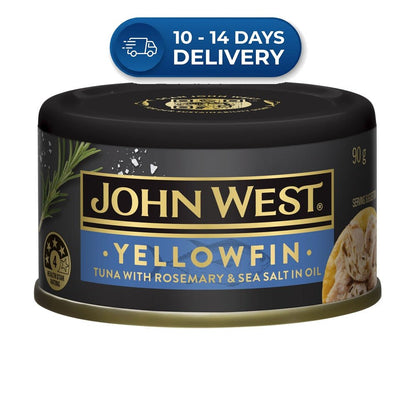 John West Tuna Yellowfin Rosemary & Sea Salt in Oil 90g -(Extended Dispatch)
